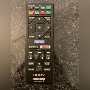 GENUINE Sony Blu-ray Disc Player Remote Control RMT-VB100U with NETFLIX Button